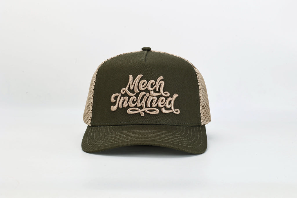 Olive green trucker hat