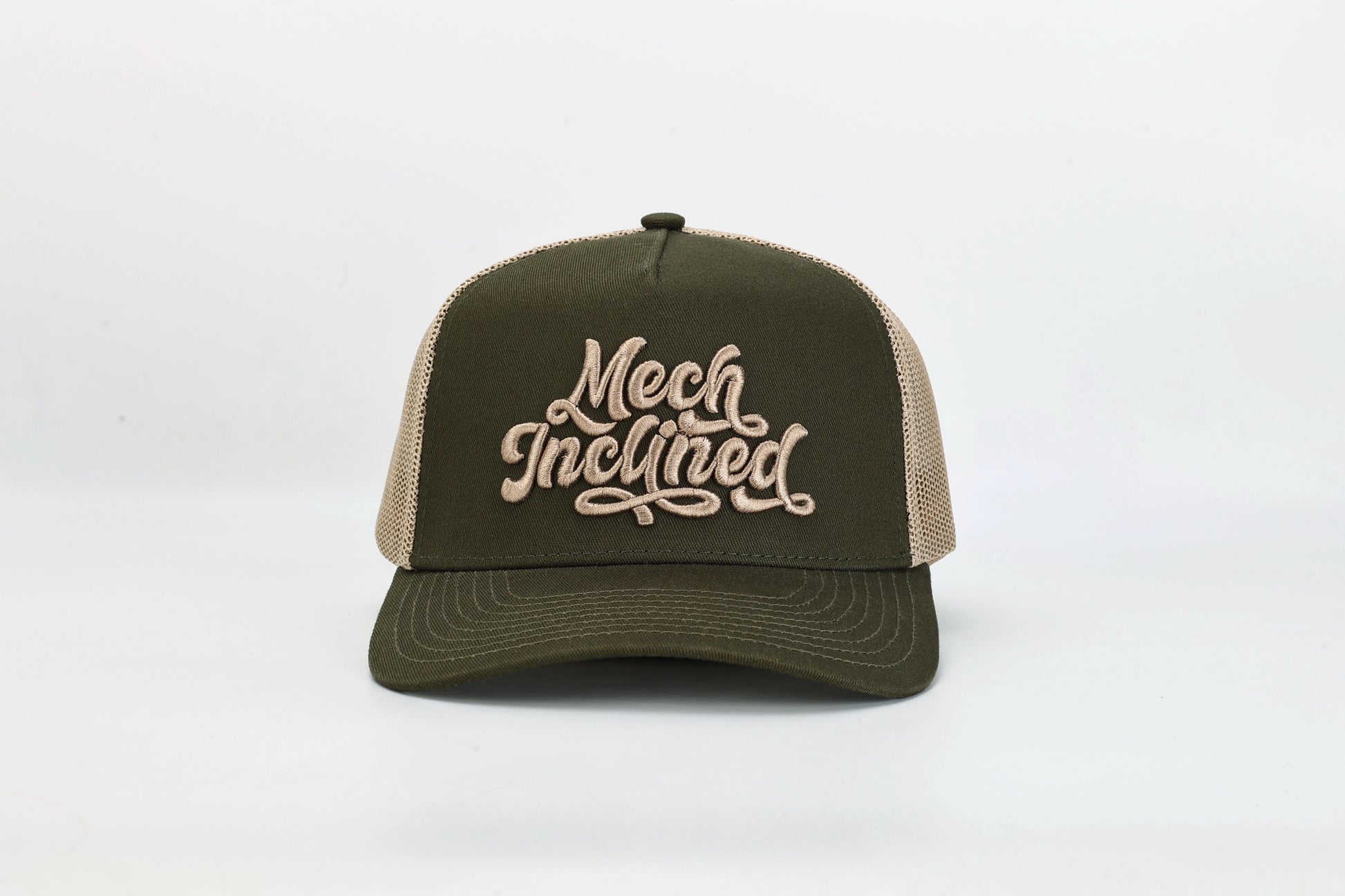 Olive green trucker hat
