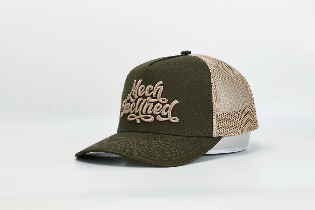 Olive green trucker hat