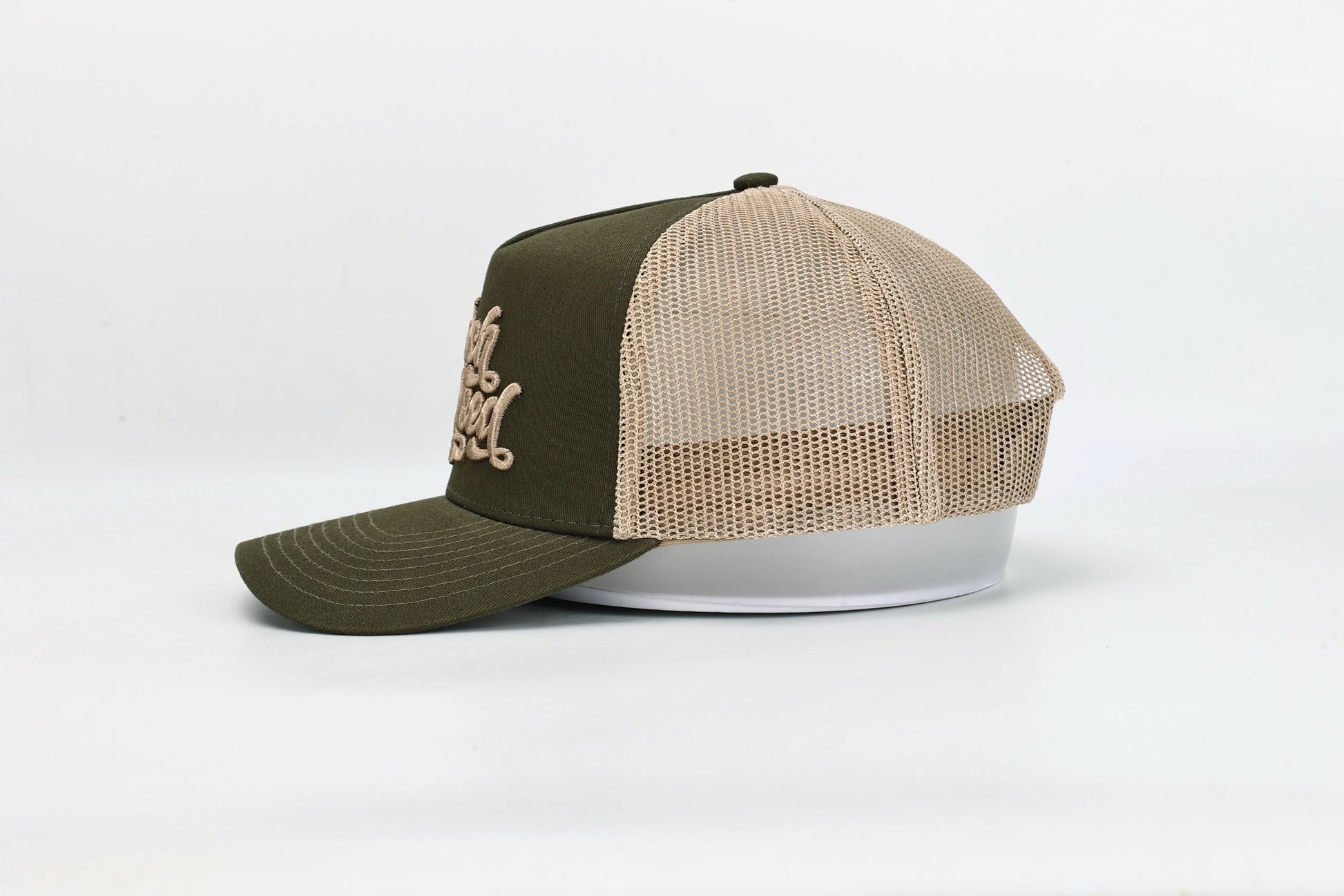 Olive green trucker hat